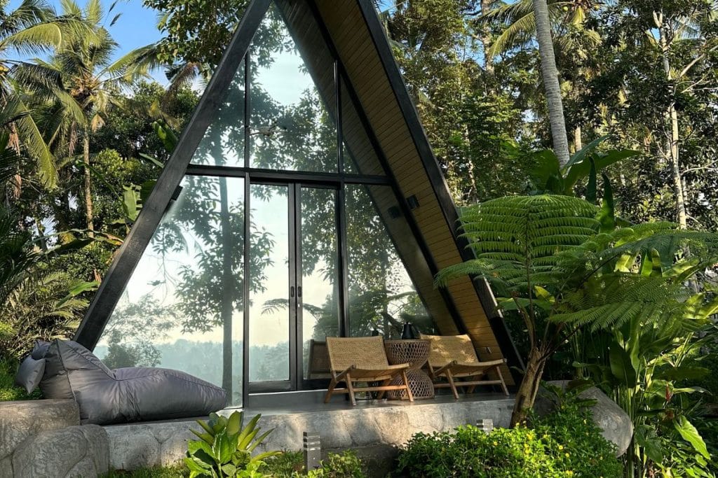 Jungle-view villa with a private pool and open-air living space in Ubud