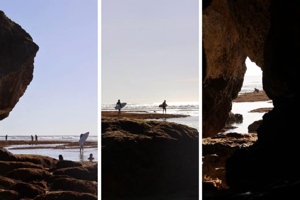 Suluban Beach in Uluwatu with turquoise waters and cliffs