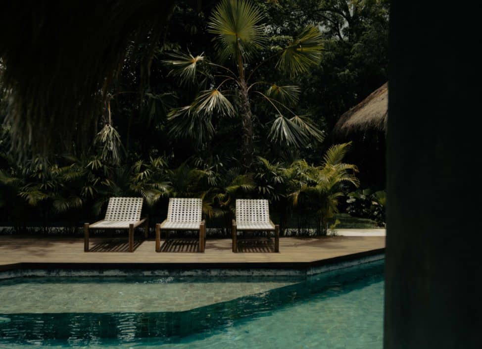 Close-up detail of Ronja Boutique Hotel pool with concrete textures and clean lines