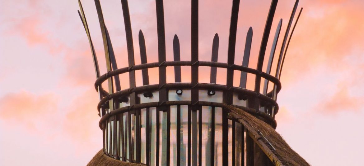 Vibrant sunset sky over the Ayung River at Fivelements Retreat Bali