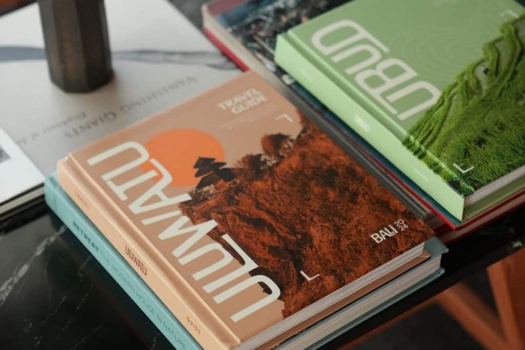 The Ubud and Uluwatu Travel Guides side by side