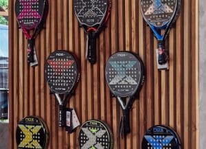 Padel rackets and accessories at Bam Bam Padel in Ubud, Bali