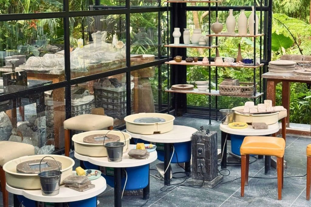 Pottery workshop at Rusters, Bali