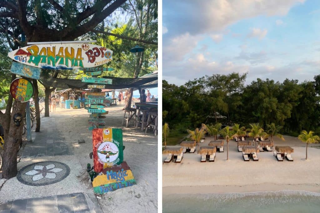 Peaceful beach on Nusa Lembongan with clear turquoise water and empty white sand.