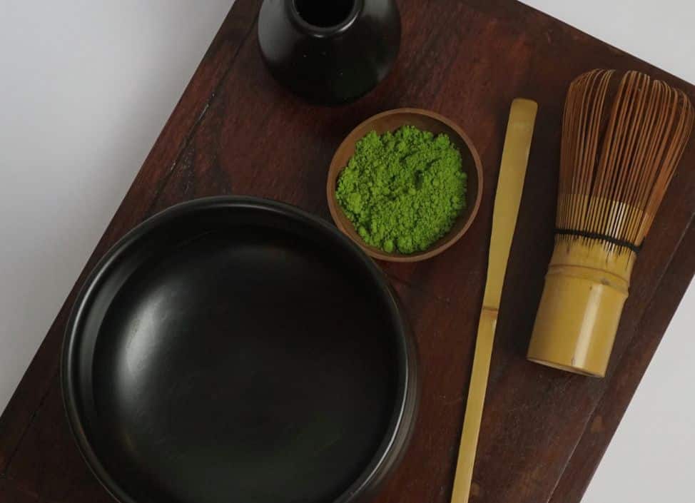 Preparing a cup of matcha at Café Luneir in Bal