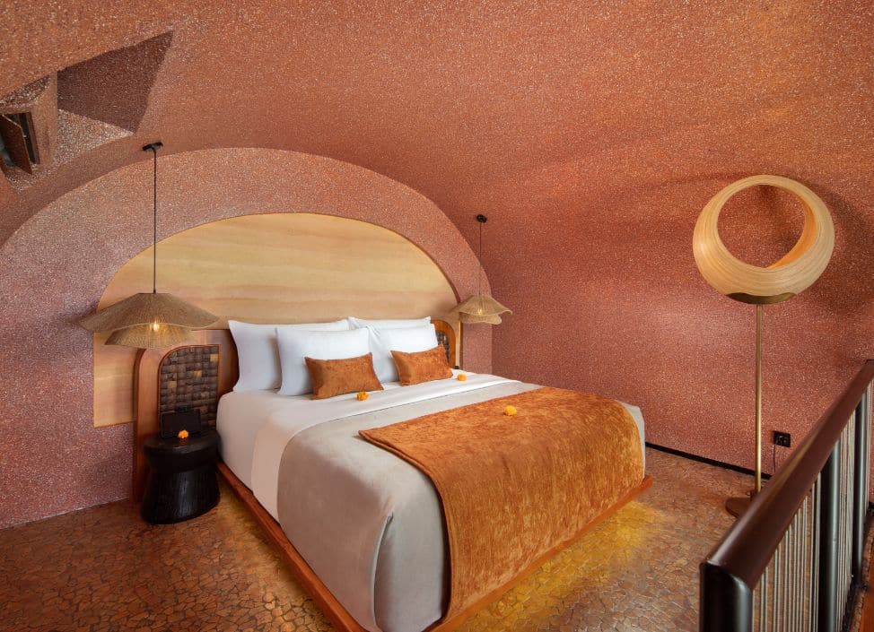 Modern guest room at Seascape Resort & Spa Sanur with soft neutral tones and contemporary design.