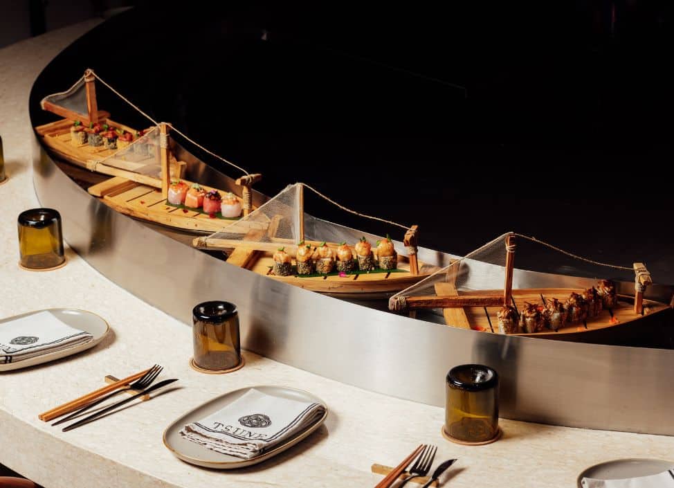 Tsune Restaurant at Seascape Resort & Spa Sanur serving refined Japanese-inspired cuisine.