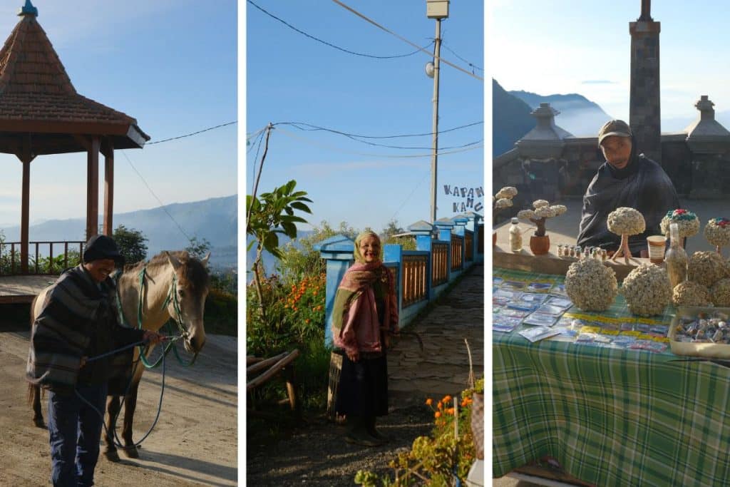 Tengger local in traditional clothing at Mount Bromo
