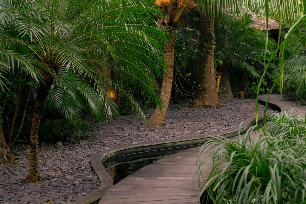 Jungle pathway surrounded by tropical greenery at The Asa Maia in Uluwatu