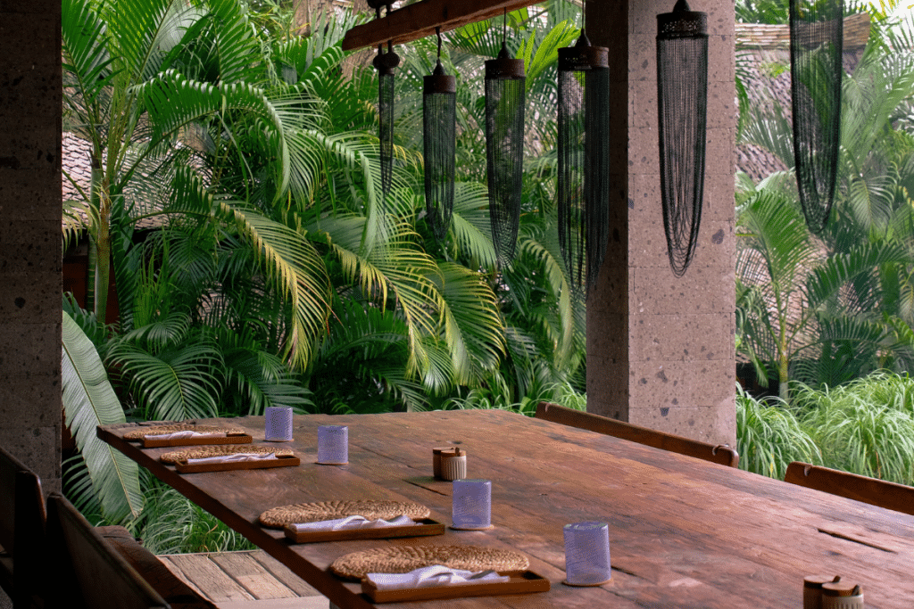 Plant-based restaurant at The Asa Maia wellness retreat in Uluwatu