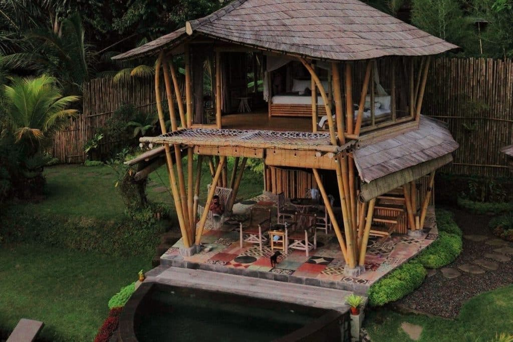 Sauca bamboo villa with Mount Agung view Sidemen Bali