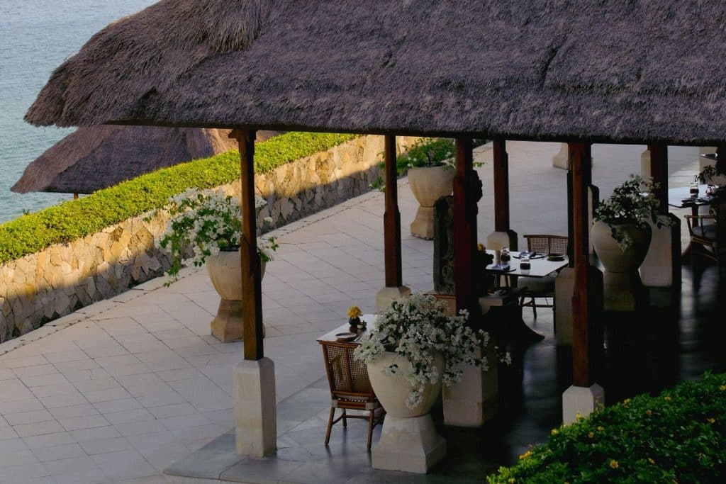 Amankila Bali three tier infinity pool with ocean view