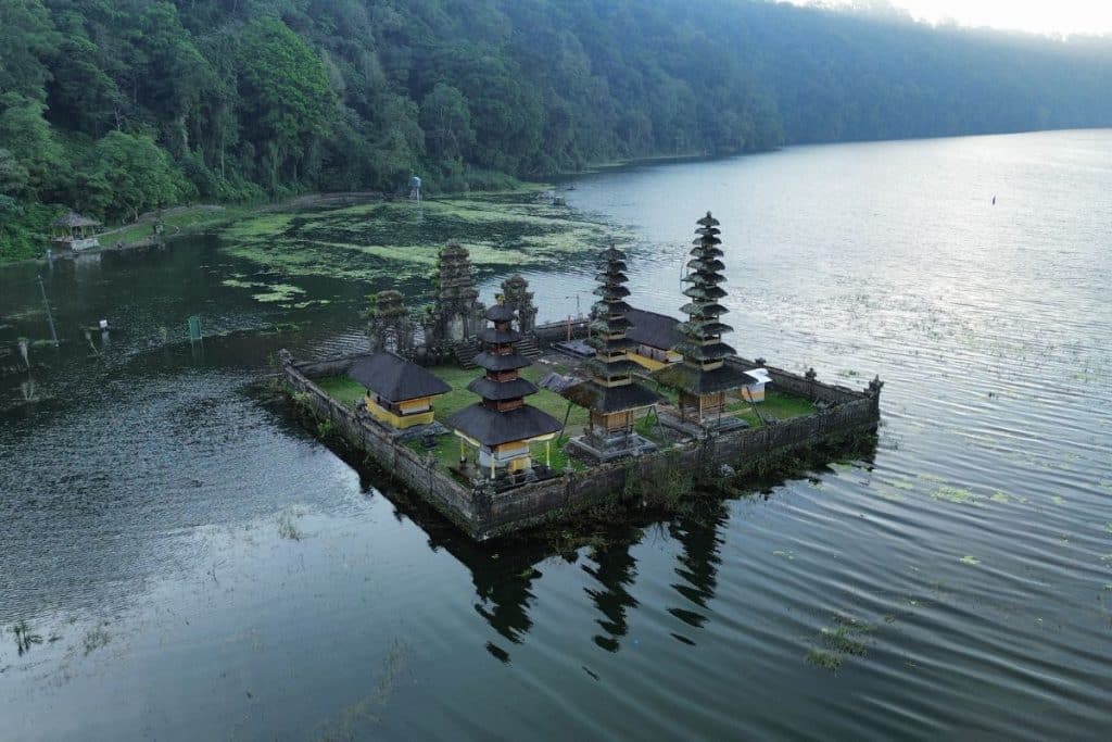 Pura Ulun Danu Beratan temple on Lake Beratan in Bedugul, Bali
