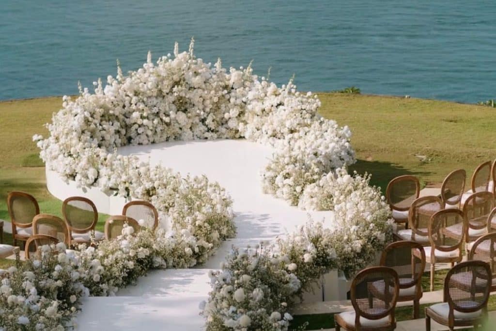 Romantic wedding decoration at AYANA Resort Bali
