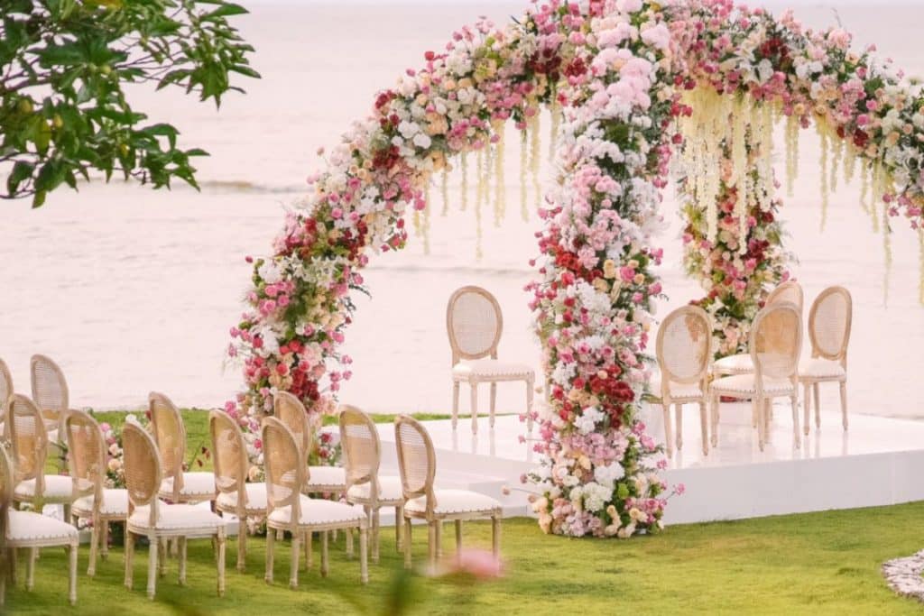 Romantic beachfront wedding at Four Seasons Jimbaran Bay