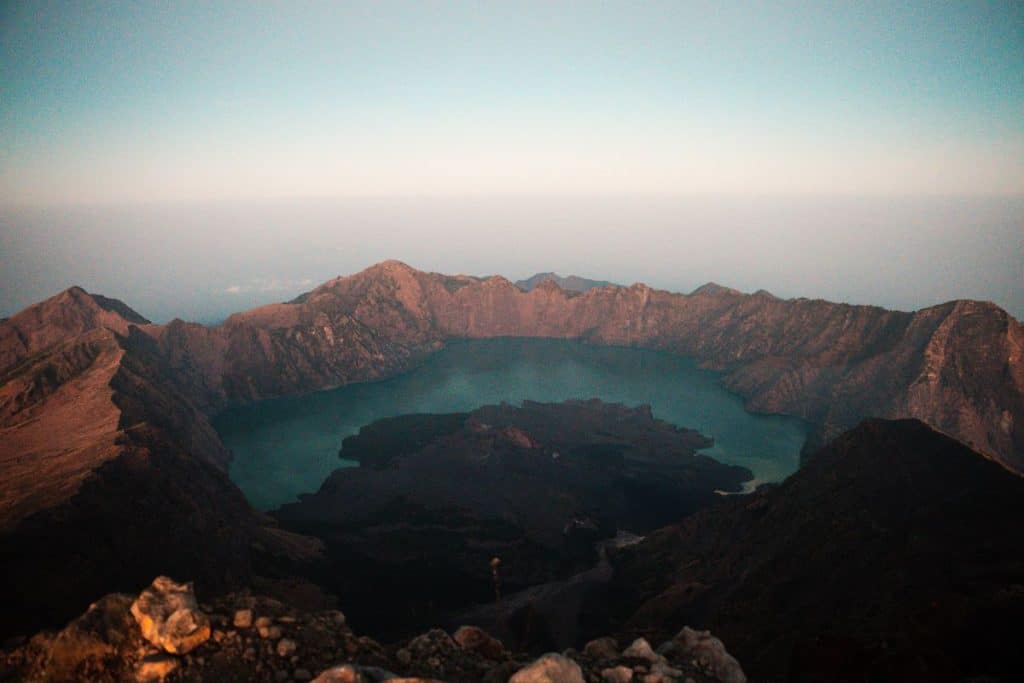 Sunrise from the summit of Mount Rinjani in Lombok