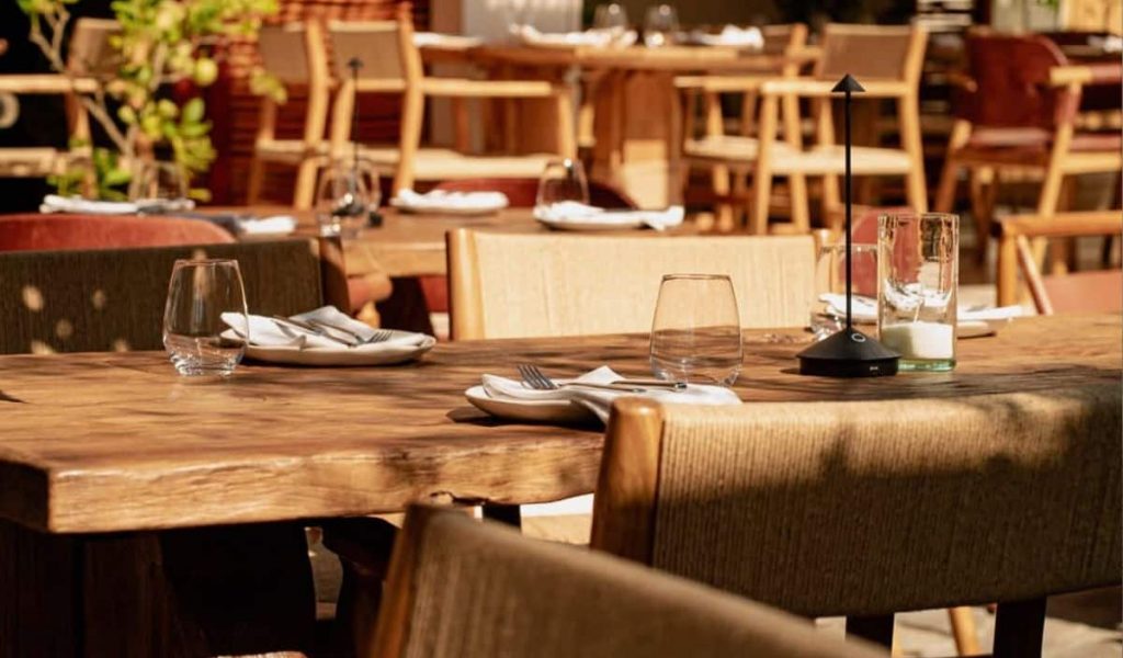 Avli modern Greek restaurant in Uluwatu courtyard