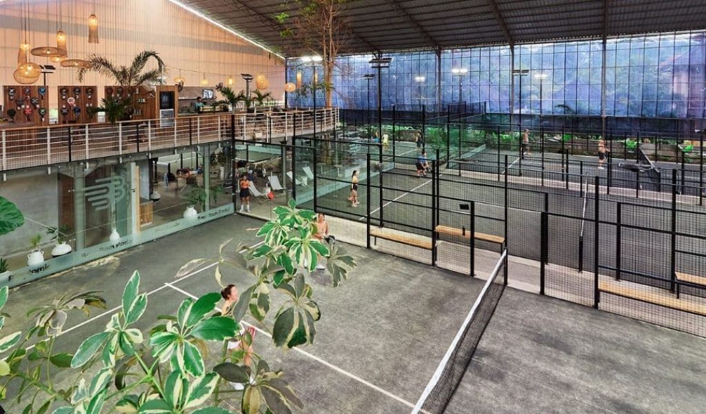 Professional padel court at Bam Bam Padel in Ubud, Bali