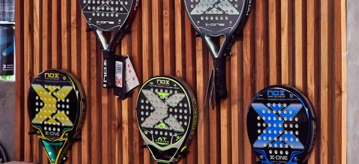 Padel rackets and accessories at Bam Bam Padel in Ubud, Bali