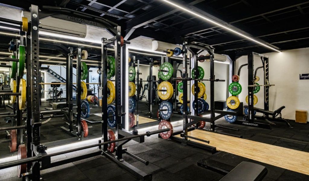 Nirvana Gym modern workout area with fitness machines and weights