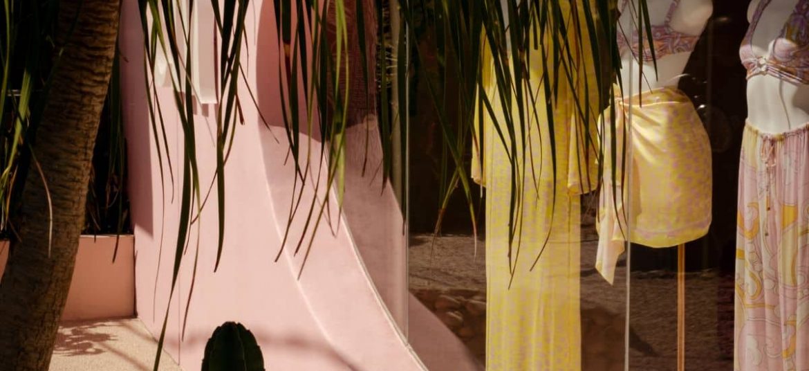 Exterior of CinCin boutique with pink façade in Canggu