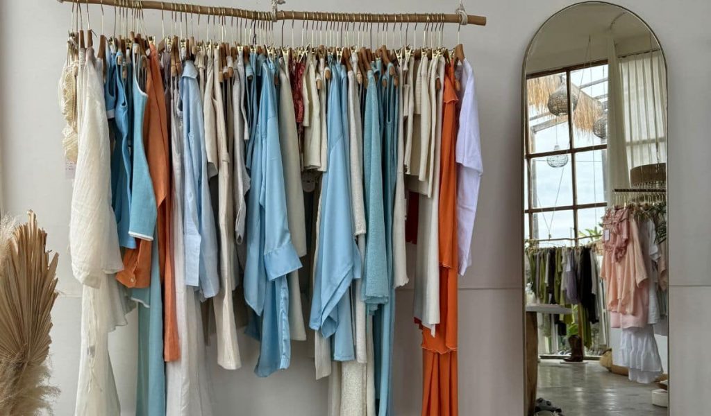 Interior of Múse concept store with curated women’s fashion