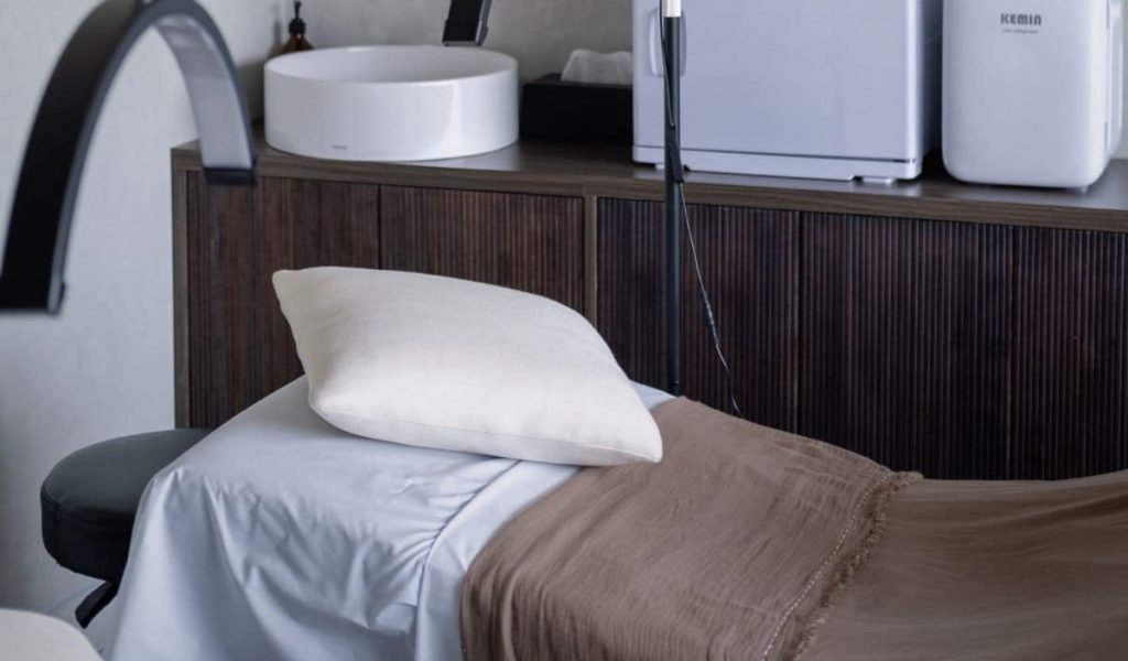 Serene and stylish interior of Saya Spa in Canggu