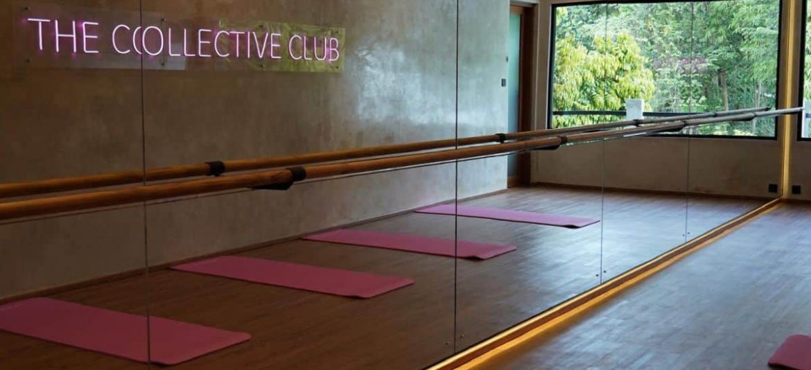 Mat Pilates studio with minimalist design at The Collective Club