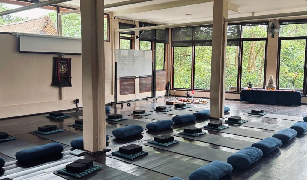 Yoga session at The Yoga Barn