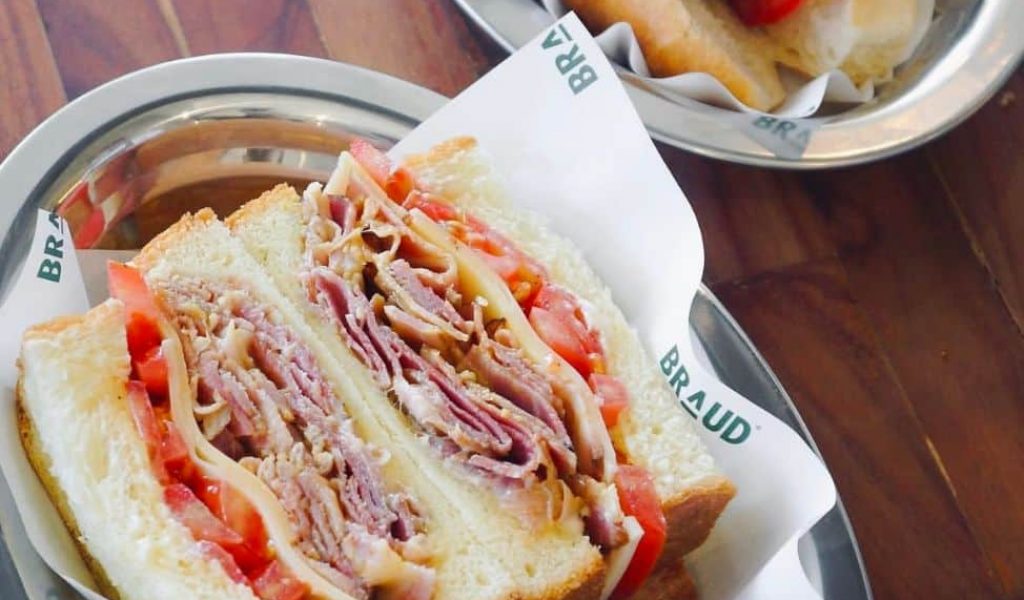 Freshly baked pastries and brunch dishes served at Braud Café in Bali.