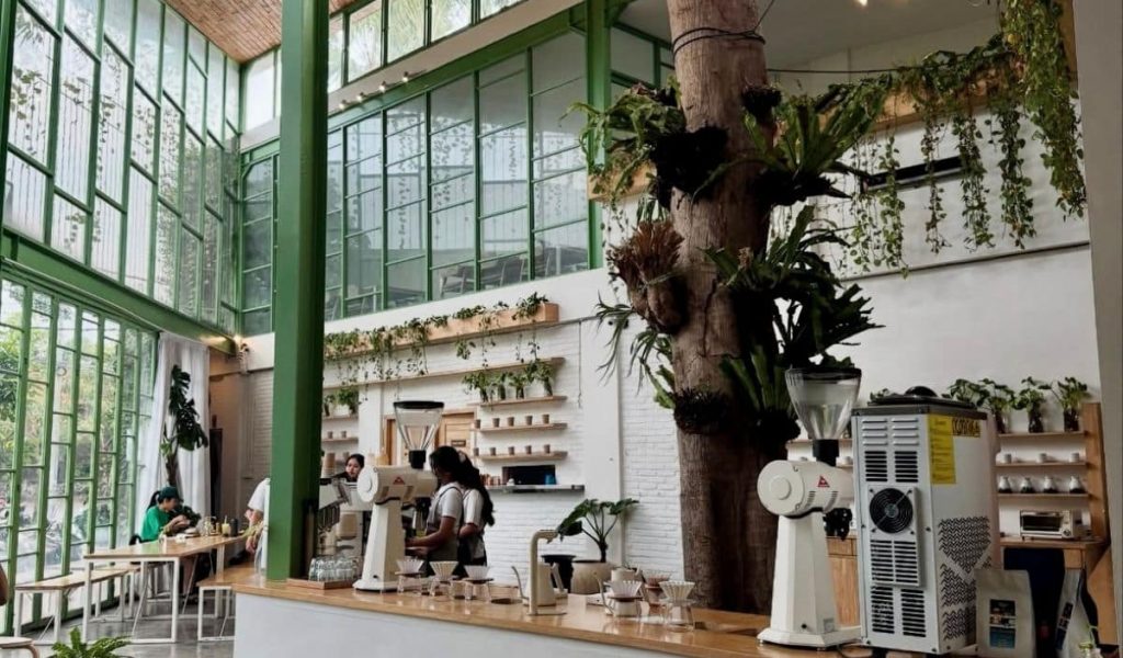 Coffee machine view inside Miel Café Bali