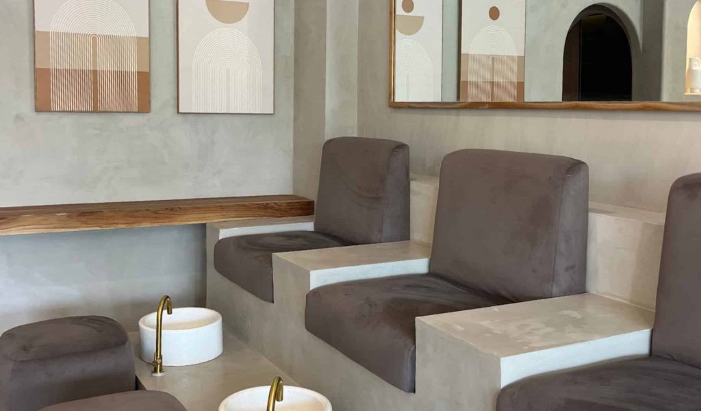 Nail treatment area at Kuku Nail Salon Uluwatu