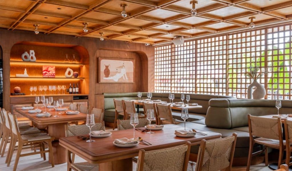 Vibrant red and pink interior design of Longtime restaurant in Berawa, CangguLongtime