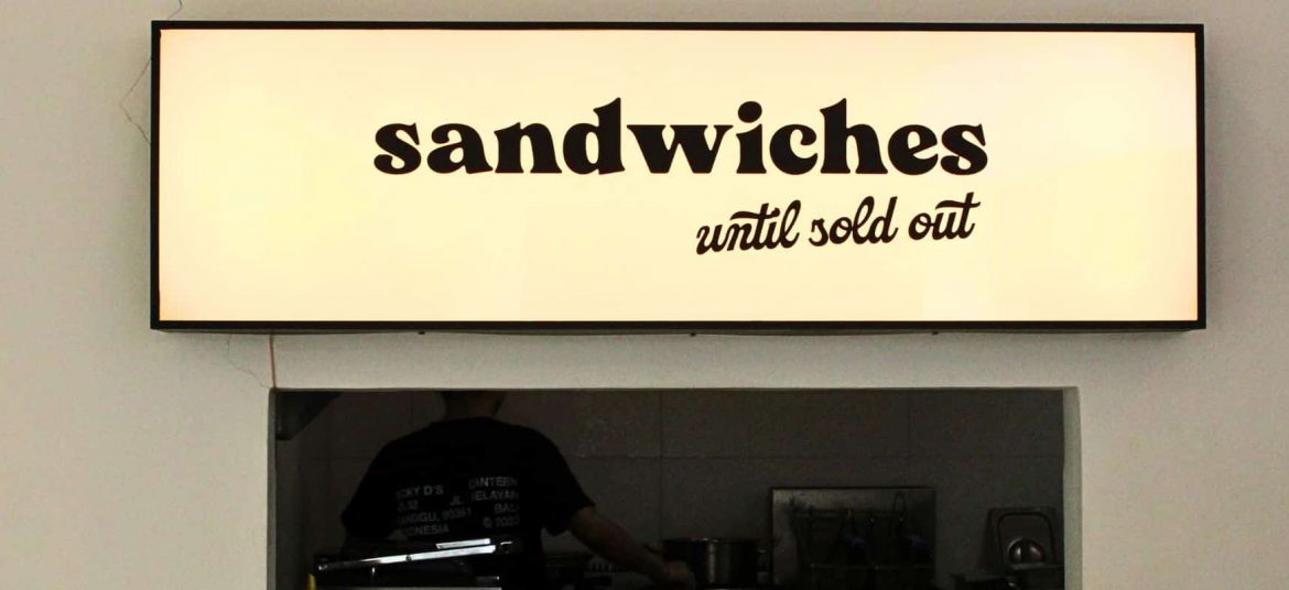Fresh sandwich served at Until Sold Out Bali