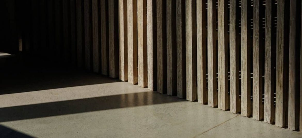 Detail of wood and concrete textures at The Konkrete